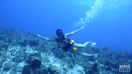 Carli Bei of Naked News Goes Scuba Diving